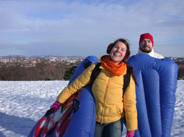  Katharina und Chris mit unseren tollen Gummi-Rutsch-Dingern!